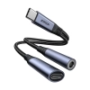  2w1 Adapter przejściówka ładowarka + słuchawki USB-C do USB-C / mini jack 3.5mm czarny - zdj. dodatkowe 6