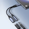  2w1 Adapter przejściówka ładowarka + słuchawki USB-C do USB-C / mini jack 3.5mm czarny - zdj. dodatkowe 7