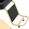  Fotel fryzjerski barberski kosmetyczny z podnóżkiem Physa OSSETT - czarno - złoty - zdj. dodatkowe 4