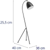  Lampa podłogowa metalowa z regulowanym kloszem E27 125 cm - zdj. dodatkowe 5
