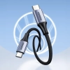  Kabel przewód USB-C PD w oplocie 240W 5A 480Mb/s 1m czarno szary - zdj. dodatkowe 8