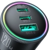  Ładowarka samochodowa 120W 2x USB-C 1x USB-A + kabel USB-C 100W ciemnoszara - zdj. dodatkowe 3