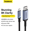  Kabel jednokierunkowy USB-C do DisplayPort 1.4 HD 8K 60Hz 1.5m czarny - zdj. dodatkowe 10