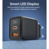  Mała mocna ładowarka sieciowa GaN USB-A USB-C PD 35W z wyświetlaczem czarna - zdj. dodatkowe 8