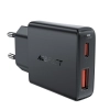  Mała płaska ładowarka sieciowa GaN PD 30W USB-A USB-C czarna - zdj. dodatkowe 3