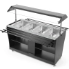  Bufet bemar grzewczy do potraw z oświetleniem daszkiem 4 pojemniki GN 1/1 30-90C 2000 - zdj. dodatkowe 2
