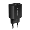  Ładowarka sieciowa 20W USB-A USB-C 100-240V czarna - zdj. dodatkowe 1