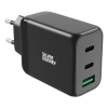  Ładowarka sieciowa GaN 65W 2x USB-C PD 1x USB-A QC 3.0 czarna - zdj. dodatkowe 1