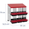  Gniazdo dla kur niosek ścienne 6 komór STAL 81 x 52.5 x 79 cm - zdj. dodatkowe 4
