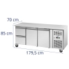  Stół chłodniczy gastronomiczny na kółkach 2 komory 2 szuflady 410 l 179.5 x 70 x 85 cm - zdj. dodatkowe 7
