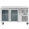  Stół chłodniczy na kółkach 2 drzwiowy przeszklony 280 l 136 x 70 x 85 cm - zdj. dodatkowe 5