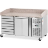  Stół chłodniczy do pizzy 1 komora 7 szuflad na kółkach 165 l 154 x 82 x 105 cm - zdj. dodatkowe 1