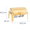  Podgrzewacz do potraw bufetowy na pastę GN 1/1 9 l - złoty - zdj. dodatkowe 5