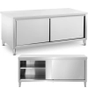 Stół gastronomiczny z szafką drzwi przesuwne 200 x 80 x 87 cm do 500 kg