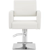  Fotel fryzjerski barberski z podnóżkiem CARLISLE - srebrno biały - zdj. dodatkowe 5