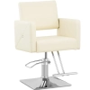  Fotel fryzjerski barberski z podnóżkiem CARLISLE - kremowy - zdj. dodatkowe 1