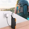  Powerbank ładowarka solarna 10000 mAh 2x USB-A - czarno-pomarańczowy - zdj. dodatkowe 5