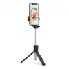  Selfie stick teleskopowy z pilotem stojak tripod na telefon 0.7m - czarny - zdj. dodatkowe 1