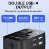  Adapter podróżny ładowarka uniwersalna 24W UE / US / AUS / UK / 2x USB-A - czarny - zdj. dodatkowe 7