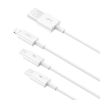  3w1 Kabel przewód Superior Series USB-A - USB-C / Lightning / micro USB 3.5A 1m - biały - zdj. dodatkowe 3