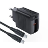  Ładowarka sieciowa A82 GaN USB-C PD 20W - czarna + kabel USB-C / USB-C - zdj. dodatkowe 2
