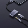  Adapter audio dwuportowy USB-C (męski) - mini jack 3.5mm / USB-C (żeński) - szary - zdj. dodatkowe 1