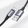  Kabel przewód w oplocie USB-A - iPhone Lightning MFi 2m - czarny - zdj. dodatkowe 1