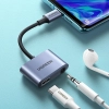  Adapter przejściówka audio USB-C - USB-C + mini jack 3.5mm - szary - zdj. dodatkowe 7