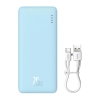 Powerbank 20000mAh Airpow 20W z kablem USB-A - USB-C 50cm - niebieski