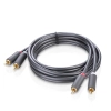  Kabel przewód audio 2RCA (męski) 3m - szary - zdj. dodatkowe 3