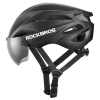  Kask rowerowy z szybką odpinanymi okularami z filtrem UV unisex - czarny - zdj. dodatkowe 1