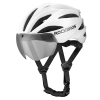  Kask rowerowy z szybką odpinanymi okularami z filtrem UV unisex - biały mat - zdj. dodatkowe 1