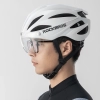  Kask rowerowy z szybką odpinanymi okularami z filtrem UV unisex - biały mat - zdj. dodatkowe 6