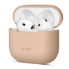 Etui ochronne silikonowe na słuchawki Apple AirPods 4 - beżowe