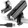  Lampka rowerowa przednia 1000 lm z kablem USB-C - USB-A - czarna - zdj. dodatkowe 1