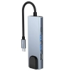  5w1 HUB rozdzielacz USB-C na USB-C USB-A HDMI RJ45 - szary - zdj. dodatkowe 4