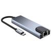  5w1 HUB rozdzielacz USB-C na USB-C USB-A HDMI RJ45 - szary - zdj. dodatkowe 7