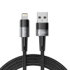 Kabel przewód USB-A - iPhone Lightning 12W 2.4A 2m - szary