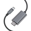  Kabel przewód USB-C - HDMI 4K 60Hz 2m - czarny - zdj. dodatkowe 1