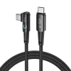 Kabel przewód kątowy i prosty USB-C 60W 6A 2m - szary