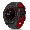 Pasek do zegarka Garmin Fenix 3 / 5X / 3HR / 5X Plus / 6X / 6X Pro / 7X - czarno-czerwony