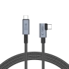 Kabel przewód kątowy i prosty USB-C 4.0 PD 240W 8K 40Gbps 1.5m - szary