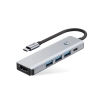  5w1 HUB Adapter USB-C PD USB-A HDMI 4K 60Hz 100W - szary - zdj. dodatkowe 1