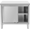  Stół blat roboczy centralny z szafką drzwi suwane STAL 100 x 80 cm - zdj. dodatkowe 6