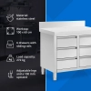  Szafka gastronomiczna przyścienna z rantem 6 szuflad STAL 100 x 60 cm - zdj. dodatkowe 1