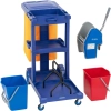  Wózek do mycia podłóg 2 wiadra wyżymaczka worek na pranie 3 półki 18 l - zdj. dodatkowe 1