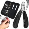  Przybornik do manicure pedicure pielęgnacji paznokci obcinacz pilnik cążki - zestaw 8 el. - zdj. dodatkowe 3