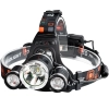  Latarka czołowa czołówka na baterie 4 tryby 3 LED - zdj. dodatkowe 1