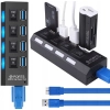 HUB rozdzielacz USB-A z włącznikami podświetlaniem 4 porty