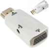 Adapter konwerter HDMI - VGA DSUB - biały
